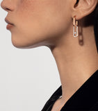 Messika pink gold diamond drop earrings 0.85ct, imported from the UK