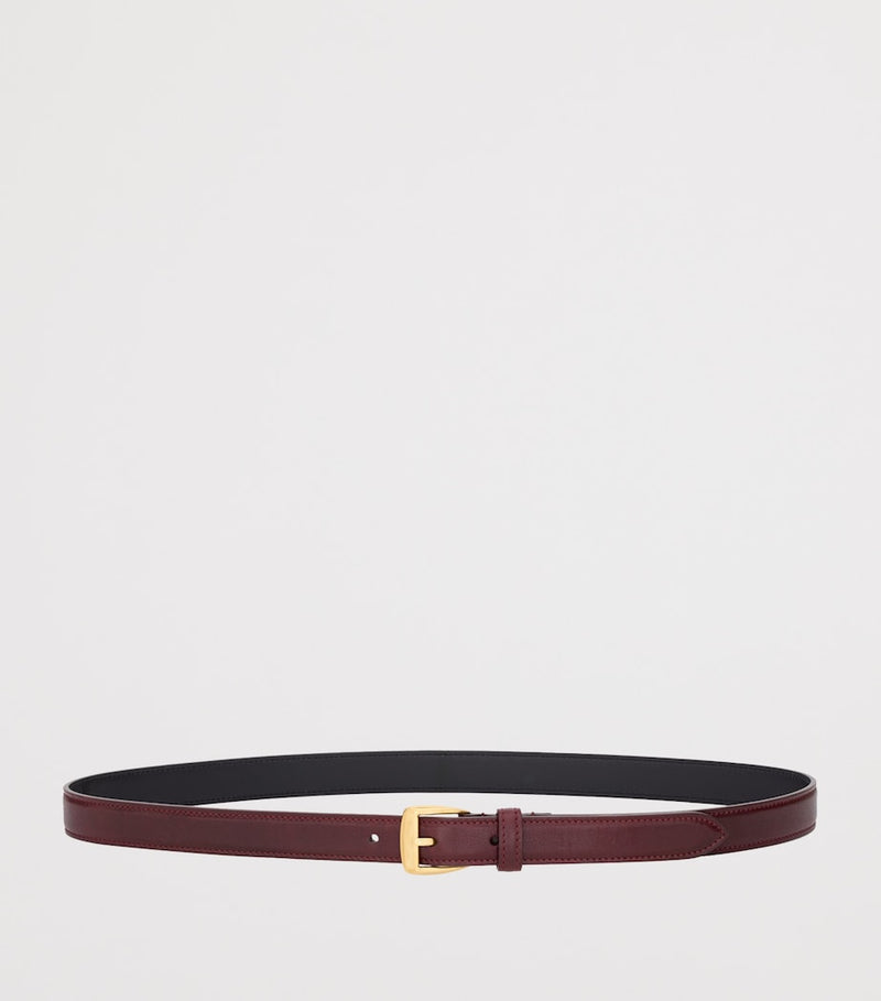 Saint Laurent leather belt trapezoid buckle calfskin - British product