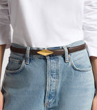 Jimmy Choo diamond clasp belt in calf leather, UK version