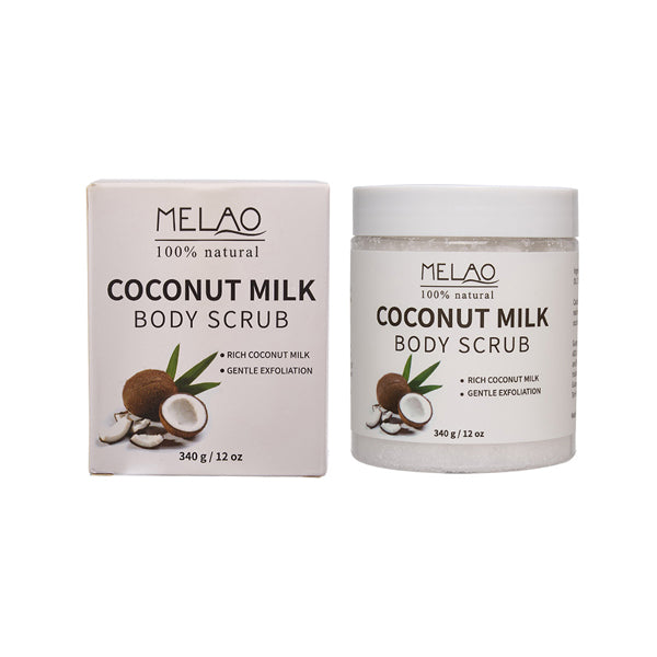 Livingandhome coconut milk body scrub 340g, imported from the UK