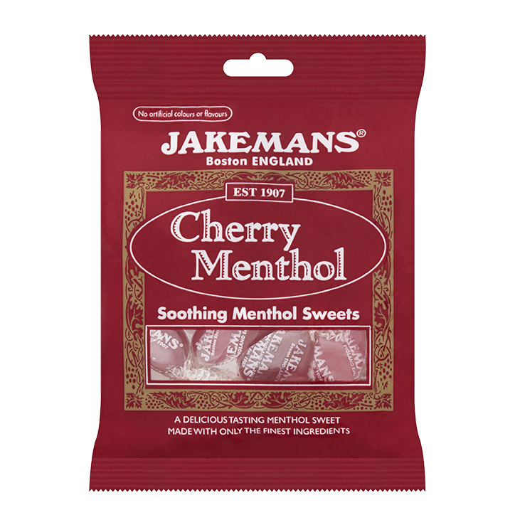 Jakemans Honey & Lemon Soothing Menthol Sweets 73g Bag - Cherry