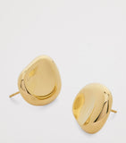 Monica Vinader gold vermeil Aria bold stud earrings 2.3cm (British brand)
