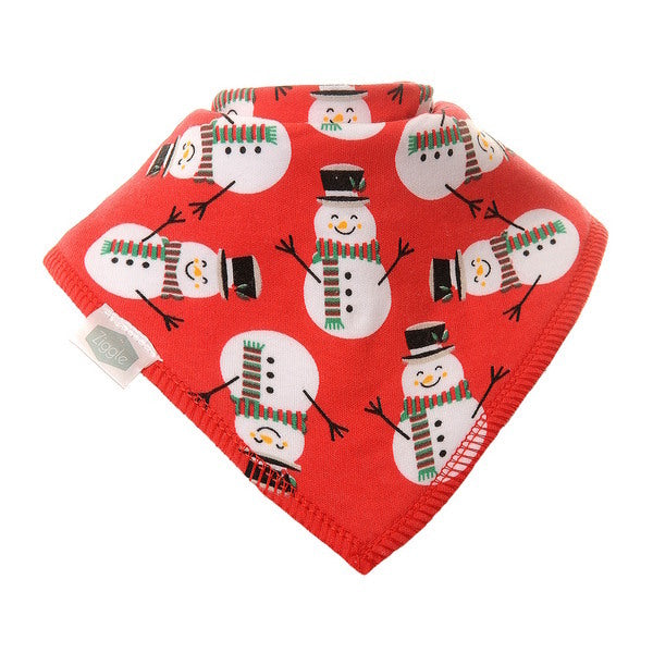 Ziggle Christmas Red Bandana Bib Set Pack 4 (British brand)