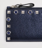 Valentino Garavani embellished calfskin card holder with Rockstud - British product