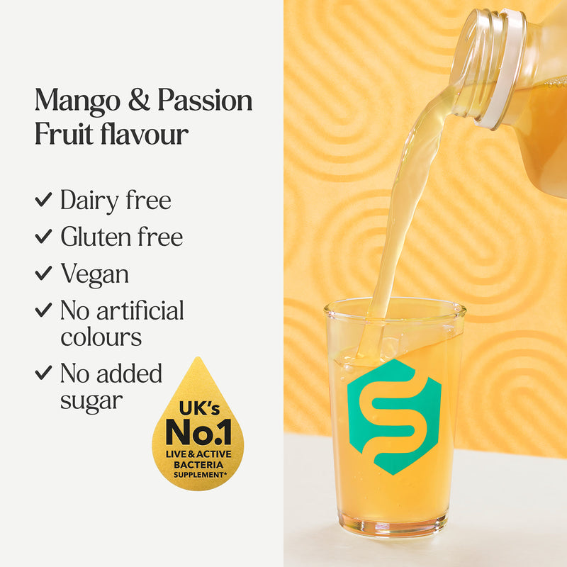 Live and Active Bacteria Mango and Passion Fruit Probiotic Drink 4 x 500ml