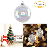 Livingandhome rainbow glass ornament balls set of 5, UK version