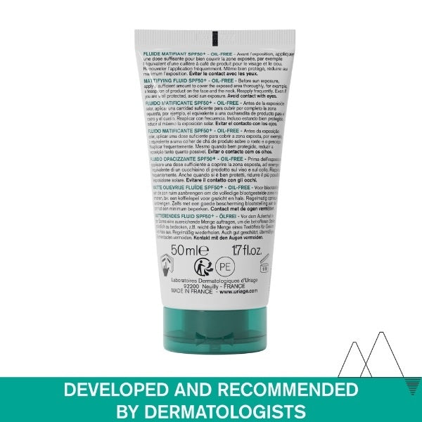 Uriage Hyséac Fluid SPF50+ moisturiser 50ml - British product