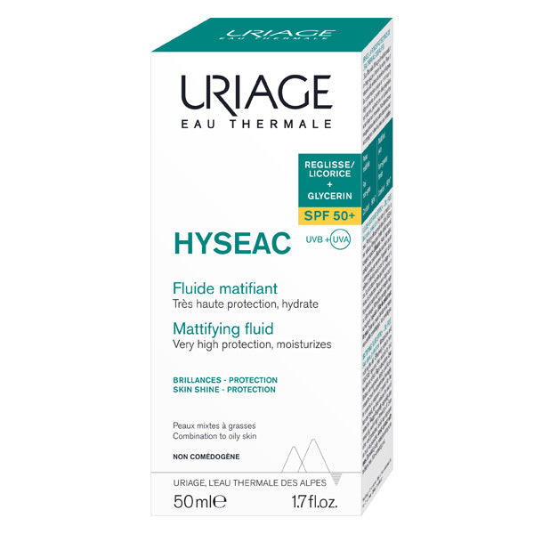 Uriage Hyséac Fluid SPF50+ moisturiser 50ml - British product