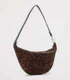 AllSaints suede Luna Leppo shoulder bag leopard print UK version