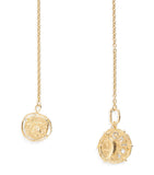 Chloé Medals scarf necklace gold-tone brass, imported from the UK