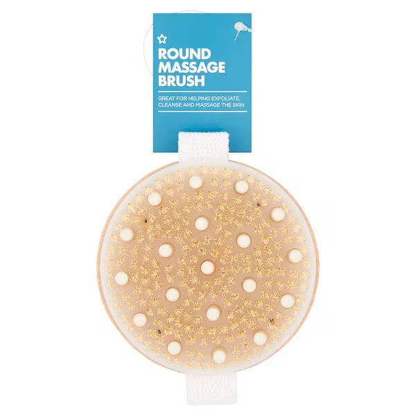 Superdrug Round Massage Brush for skin care (British brand)