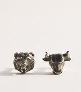 Harrods Deakin & Francis Sterling Silver Bull & Bear Cufflinks- Buy online at McGrocer