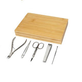 Superdrug Bullet Ladia Bamboo Manicure Set Nail Tools Stainless Steel Storage Box- Buy online at McGrocer