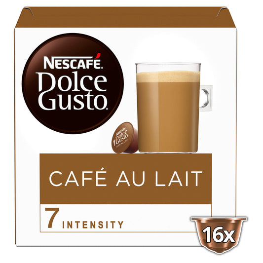 Nescafe Dolce Gusto Cafe Au Lait Coffee Pods x16 All coffee Sainsburys   