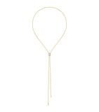Boucheron yellow gold Quatre necklace with diamond motif (British brand)