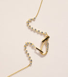 Jade Trau Lola Line yellow gold diamond necklace - British product