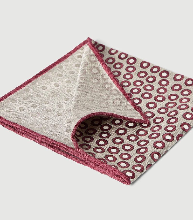 Brunello Cucinelli silk pocket square polka dot 35cm (British brand)