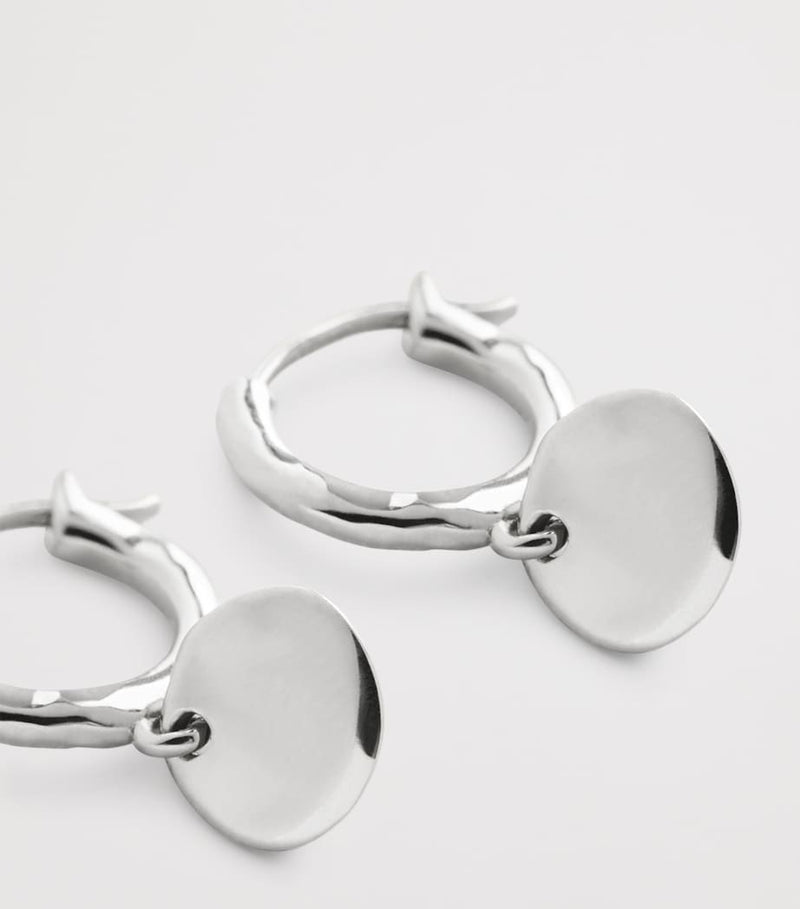 Monica Vinader mini disc huggie earrings sterling silver - British product