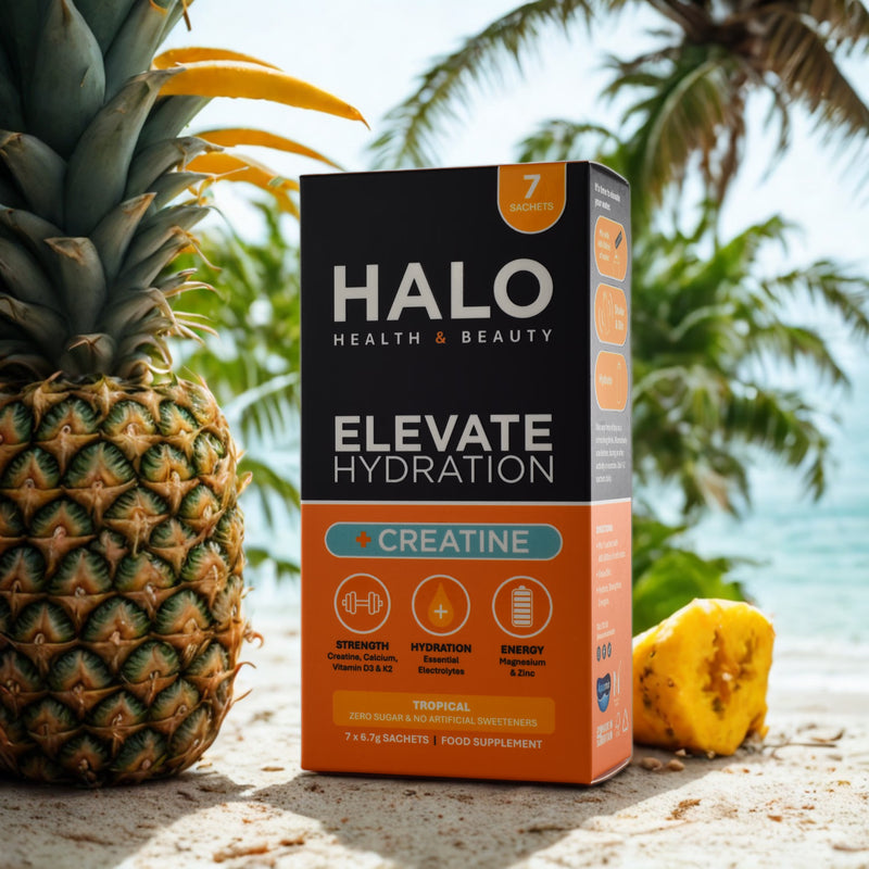 Halo Elevate hydration creatine tropical sachets 7 pack, UK version