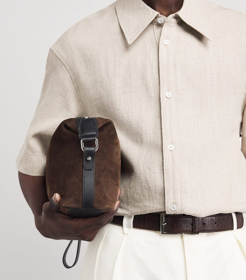 Brioni Via Veneto suede pouch (British brand)