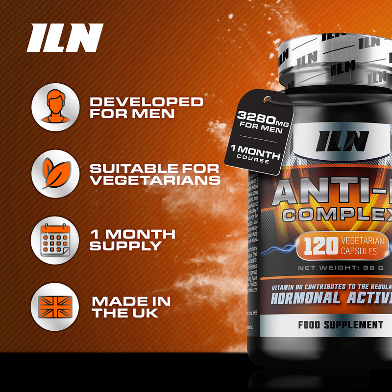 Iron Labs Nutrition Anti-E Xtreme hormonal regulation supplement 120 capsules (British brand)