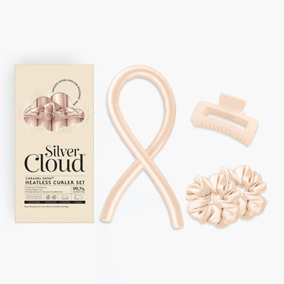 Superdrug Silver Cloud Heatless Hair Curler Set Caramel Satin- Buy online at McGrocer
