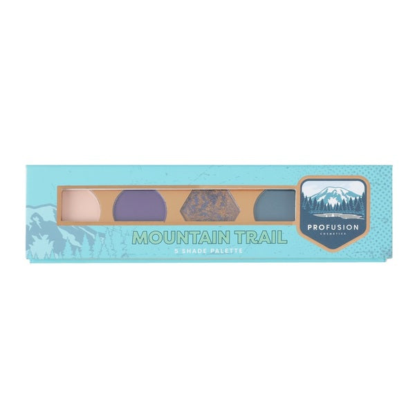 Profusion Cosmetics Mountain Trail 5 Shade Palette eyeshadow, imported from the UK