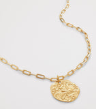 Monica Vinader gold vermeil coin talisman necklace, imported from the UK