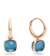 Harrods Pomellato Nudo Rose Gold and Blue Topaz Drop Earrings- Buy online at McGrocer