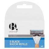 Superdrug B by Superdrug Men's 5 Diamond Coated Razor Blade Refills x4- Buy online at McGrocer