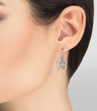 Bvlgari white gold and diamond Fiorever hoop earrings, imported from the UK