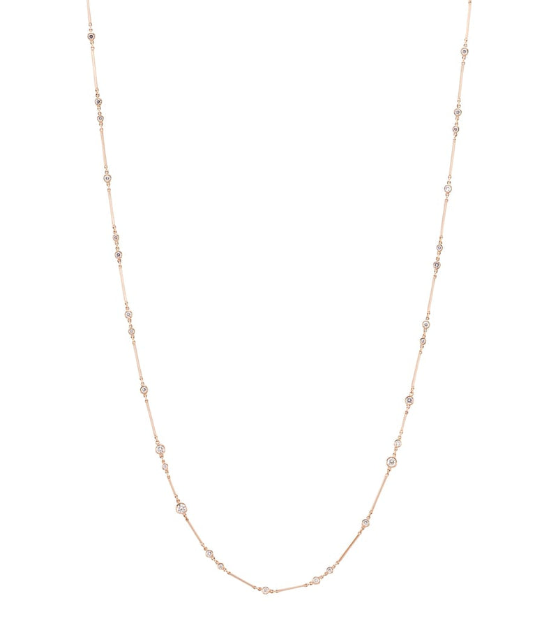 Boodles Raindance long necklace rose gold diamonds - British product