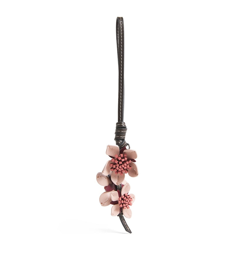 Anya Hindmarch leather Sakura charm, imported from the UK