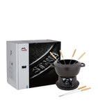 Staub black fondue set 20cm, UK version