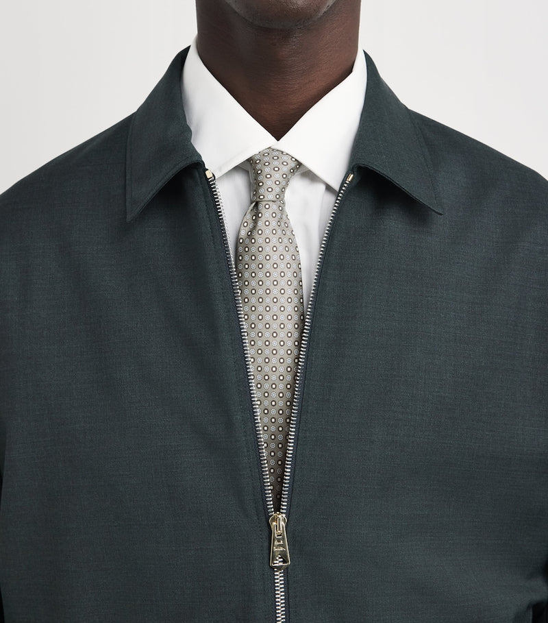 Canali silk medallion print tie 8cm, imported from the UK