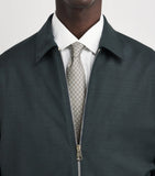 Canali silk medallion print tie 8cm, imported from the UK