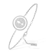 Harrods Messika Lucky Move White Gold and Diamond Pavé Bracelet (0.24ct)- Buy online at McGrocer