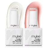 Superdrug Mylee Builder Gel 5 In 1 Duo Soft Pink Base Coat 2x15ml- Buy online at McGrocer