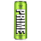 Prime lemon lime energy drink 330ml, imported from the UK