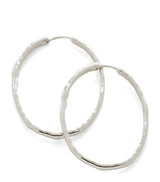 Harrods Monica Vinader Large Sterling Silver MV Siren Must Hoop Earrings- Buy online at McGrocer