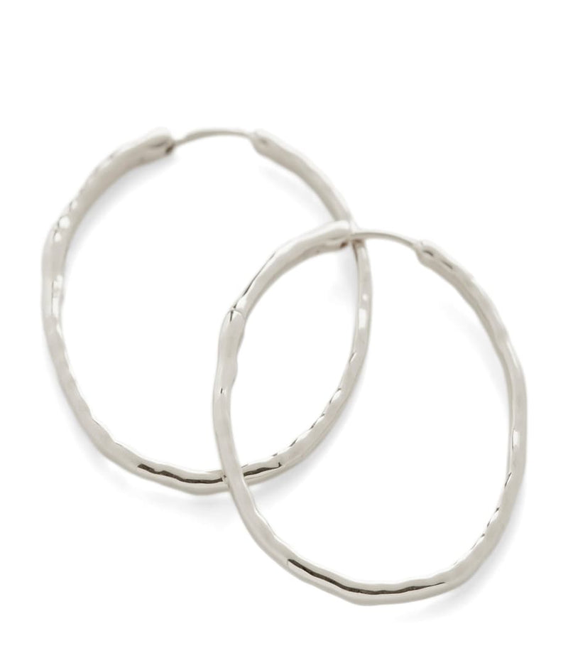 Monica Vinader large sterling silver hoop earrings, UK version
