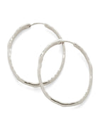 Monica Vinader large sterling silver hoop earrings, UK version