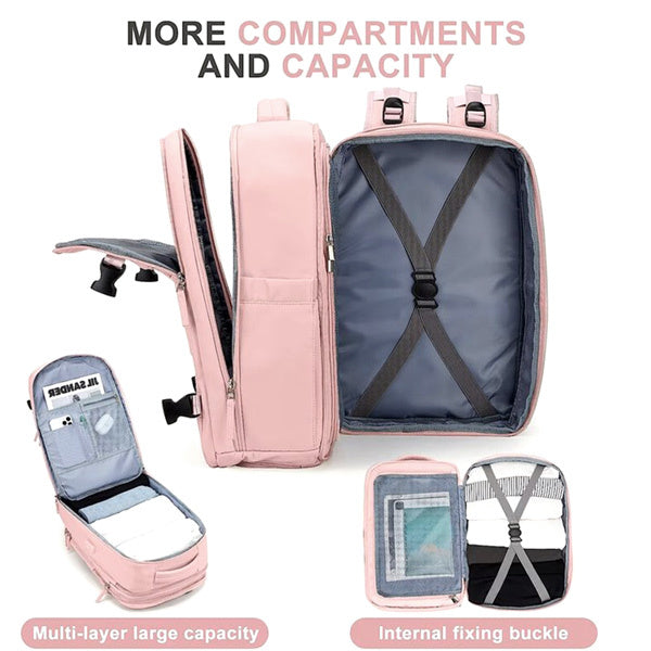 Livingandhome travel backpack with laptop slot and wet pocket - British product