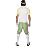 Smiffys green Gone Golfing costume with visor and bow tie, UK version