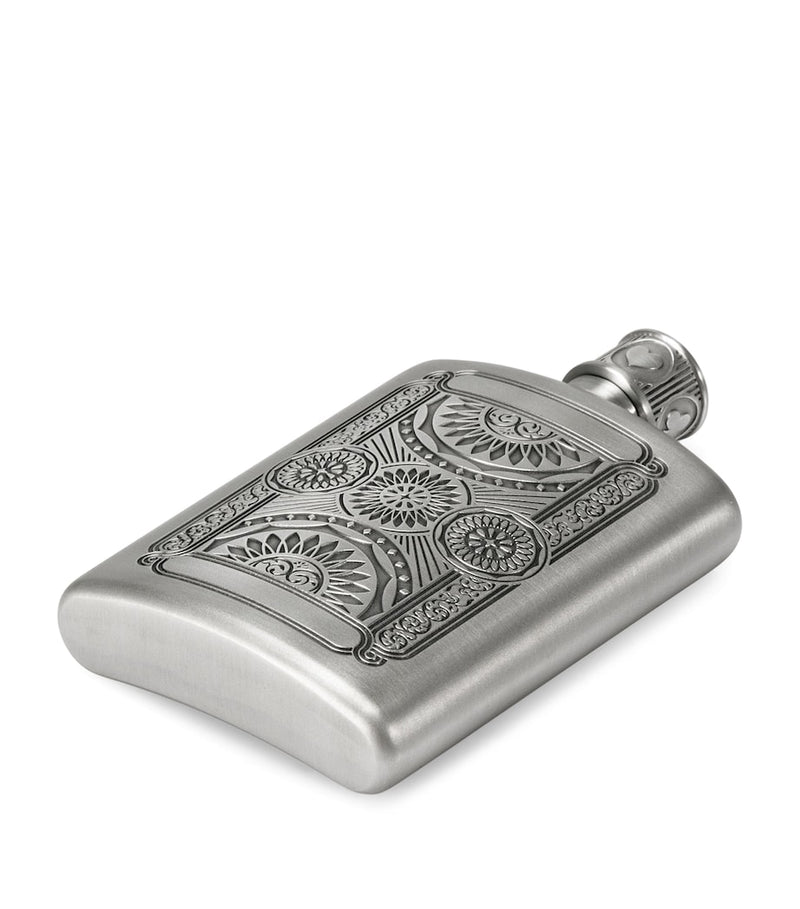 Royal Selangor pewter Ace hip flask 140ml, imported from the UK