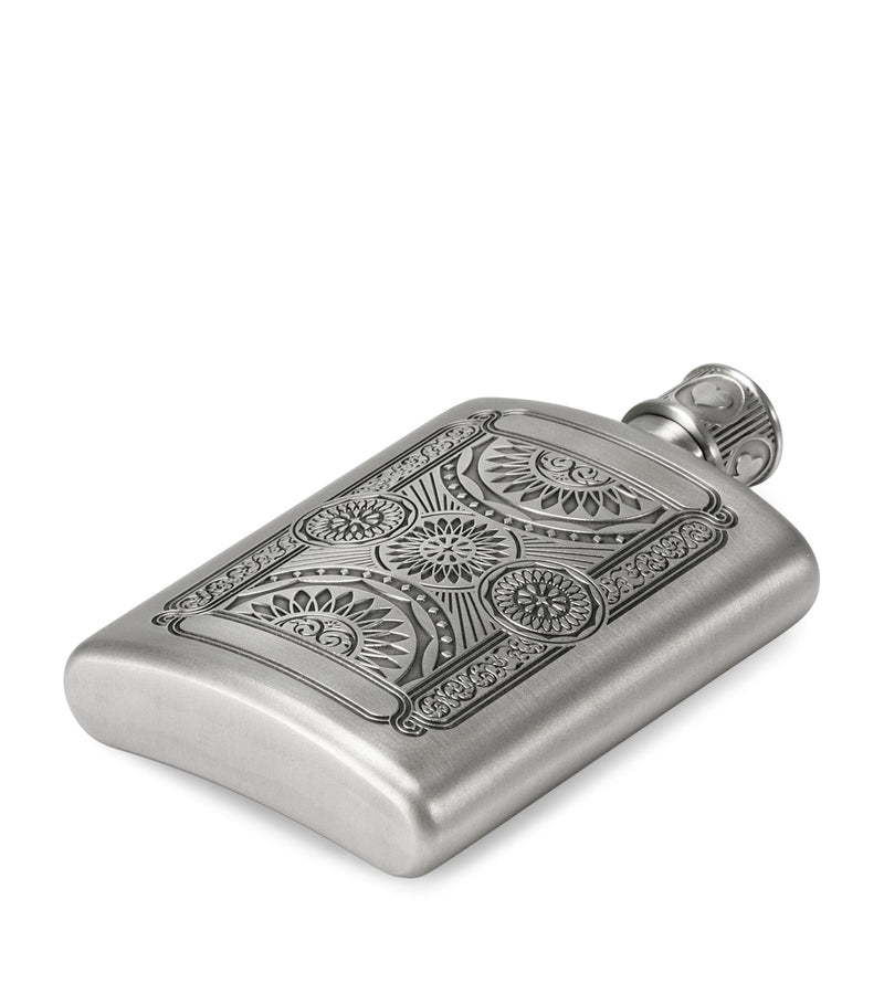 Royal Selangor pewter Ace hip flask 140ml, imported from the UK