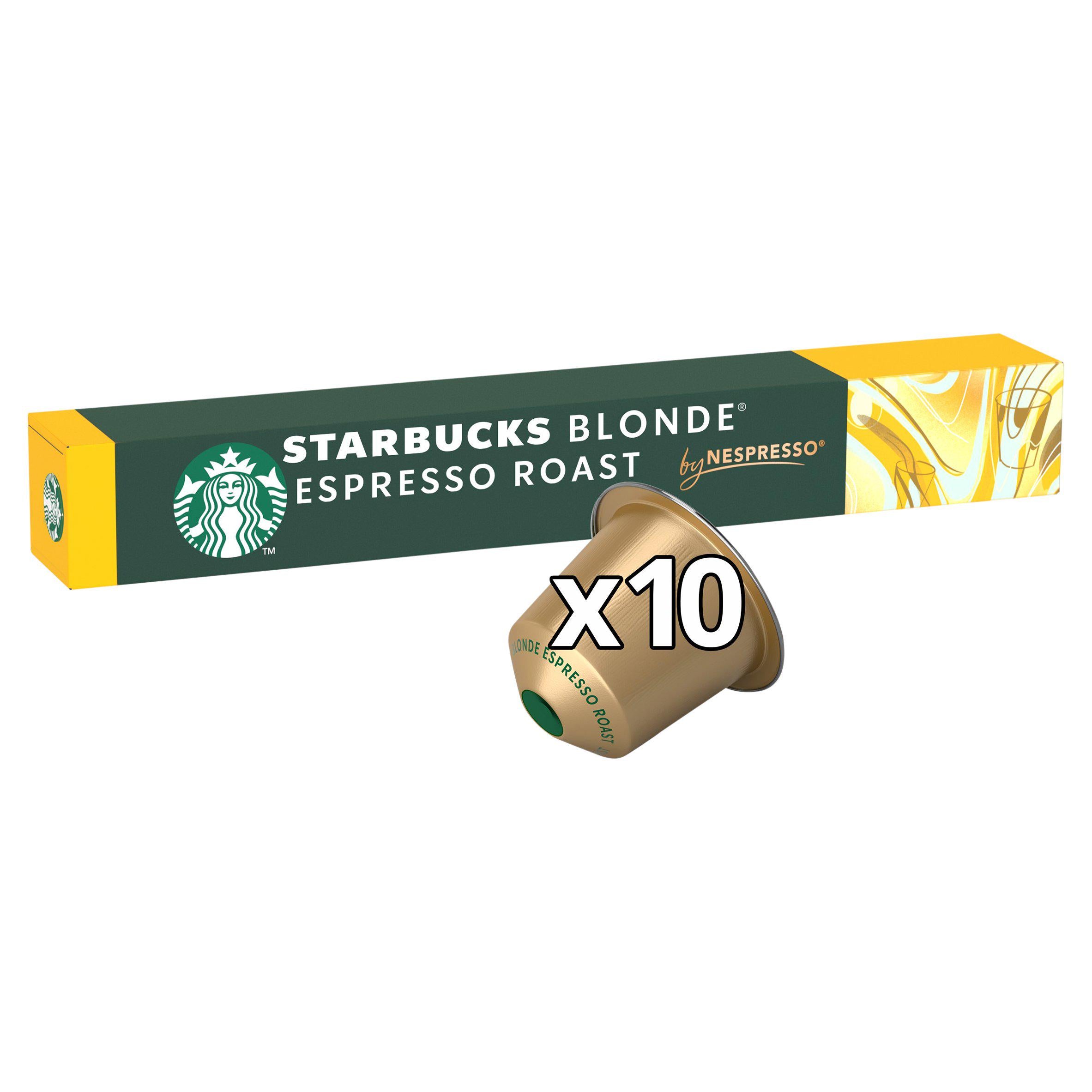 Starbucks by Nespresso Blonde Espresso Roast Coffee x10 Pods, 10 Drinks All coffee Sainsburys