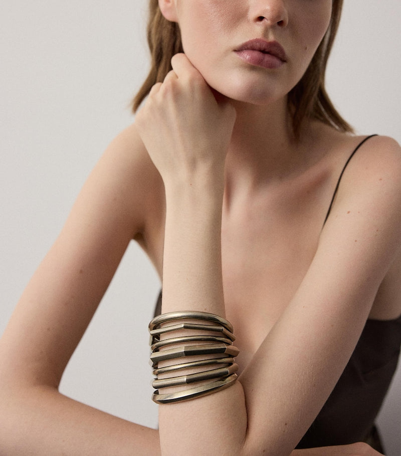 Ralph Lauren Collection Brass Orbit Cuff 2.5cm - British product