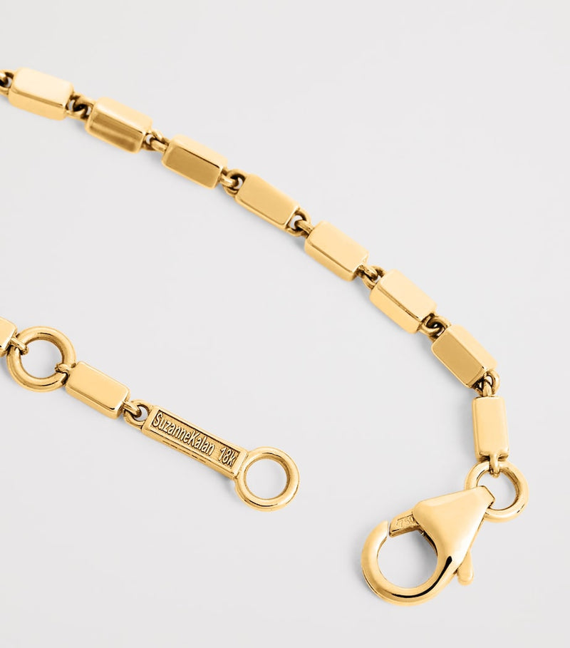 Suzanne Kalan rainbow sapphire rose gold bracelet, imported from the UK