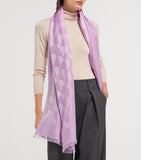 Bvlgari Calla jacquard silk wool maxi scarf (British brand)